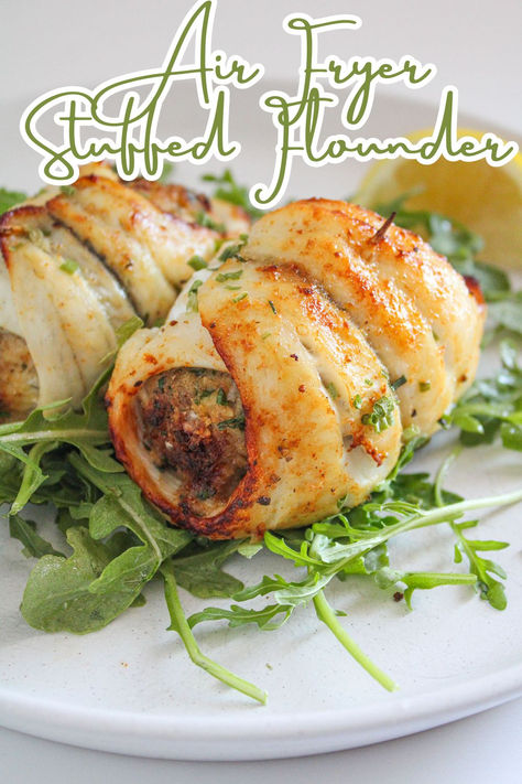 Air Fryer Stuffed Flounder Steamed Flounder Recipes, Air Fryer Flounder Recipes, Stuffed Flounder Recipes, Stuff Flounder Recipes, Crab Stuffed Flounder, Air Fryer Crab, Stuffed Flounder, Flounder Recipes, Glass Of White Wine