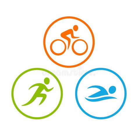 Running Symbol, Kids Triathlon, Triathlon Tattoo, Running Tattoo, Swimming Photos, Donner Lake, Circle Tattoos, Alphabet Worksheets Preschool, Sports Graphic Design