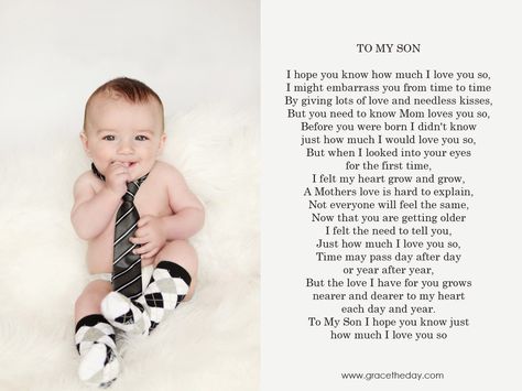 My Sons First Birthday Quotes, Sons First Birthday Quotes From Mom, First Birthday Quotes For Son, To My Unborn Son, First Birthday Quotes, 1st Birthday Quotes, Letter To Son, Baby Poems, Pregnancy Scrapbook