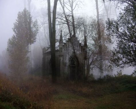 Foggy Cemetery, Wolf Eyes, Abandoned Church, Creepy Images, Spooky House, Abandoned House, Sam Winchester, The Villain, Abandoned Places