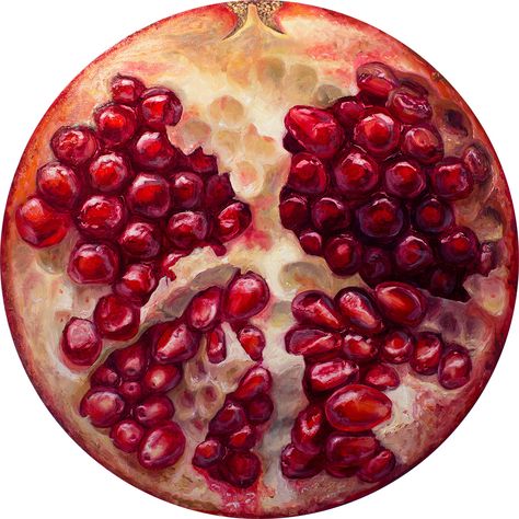 Pomegranate, To Look, White Background, Fruit, Red, White