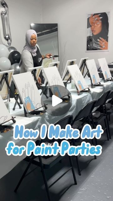 Zayxpaints Paint Parties on Instagram: "How I make the art for my private paint parties! 🎉🎨  Be sure to save this post and follow @zayxpaints for more tips on art and paint parties! ✨  For booking your own experience with Zayxpaints, DM us or hit the link in bio.  .  .  .  #zayxpaints #paintparty #paintpartybusiness #paintandsip #paintandsipparty #DIYpainting #paintingwithatwist #artxzay #phillysipandpaint #paintparties #paintinstructor #mobilepaintparty #paintkits #nysipandpaint" Sip And Paint Drawing Ideas, Games To Play At A Sip And Paint, Diy Paint And Sip Party Canvas Art, Kids Paint And Sip Party Ideas, How To Host A Paint And Sip Party, Fall Sip And Paint Ideas, Paint With A Twist Ideas, Canvas Painting Party Ideas For Adults, Adult Painting Party