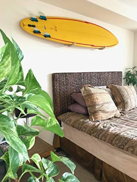 Surfboard Display, Surfboard Wall Rack, Surfboard Stand, Surfboard Storage, Display Hooks, Functional Wall Art, Wooden Surfboard, Surfboard Wall Art, Surfboard Wall