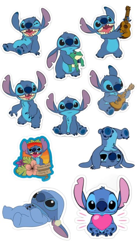 Stitch Stickers Printable, Birthday Cake Topper Printable, Lilo Y Stitch, Love Stitch, Printable Stickers, Lilo And Stitch, Cake Toppers, Phone Wallpaper, Birthday Cake