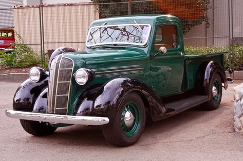 Mopar-Powered 1936 Dodge Pickup Dodge Brothers, Old Dodge Trucks, Pickup Truck Accessories, Classic Cars Chevy, Triumph Bikes, Crate Motors, Dodge Pickup, Old Pickup, Dodge Truck