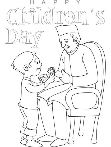 chacha nehru with children coloring page | Download Free chacha nehru with children coloring page for kids | Best Coloring Pages Drawing On Children's Day, Children's Day Drawing Competition, Chacha Nehru Drawing, Children Day Drawing For Kids, Children's Day Drawing Ideas, Children's Day Drawing, Chacha Nehru, Children's Day Poster, Prewriting Skills