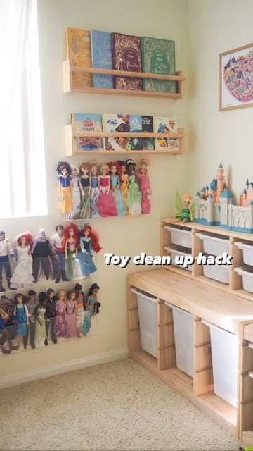 Girl Toy Storage, Girls Room Organization, Toy Room Organization, Driving Me Crazy, Doll Storage, Bedroom Toys, Girls Playroom, Toddler Playroom, Toddler Girl Room