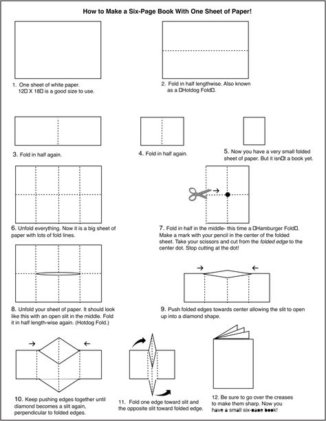 Mini Book Template, Book Folding Patterns Free Templates, Book Writing Template, Book Folding Templates, Book Folding Patterns Free, Zine Design, Book Folding Patterns, Folded Book Art, Printable Books