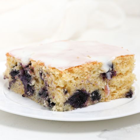 Blueberry Cornbread with Lemon Glaze The Salty Cooker, Blueberry Cornbread, Moist Cornbread, Easy Bake, Easy Blueberry, Lemon Glaze, Corn Bread Recipe, New Cookbooks, Breakfast Items