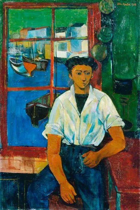 Cornish Boy at a Window Government Art, Rugby Art, Leeds Art Gallery, John Minton, Stage Designer, 25 December, British Artists, Oil Painting Portrait, Royal College Of Art