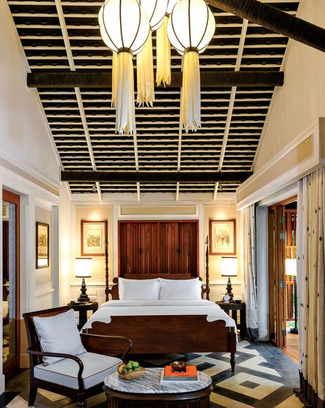 The Rosewood Luang Prabang decorated by Bill Bensley is one of Southeast Asia's most spectacular hotels nestled away in the jungle of Laos. Bill Bensley, Luang Prabang Laos, Rosewood Hotel, Hotel Safe, Asian Interior, Luang Prabang, Mini Bars, Hotel Interior Design, Hotel Interiors