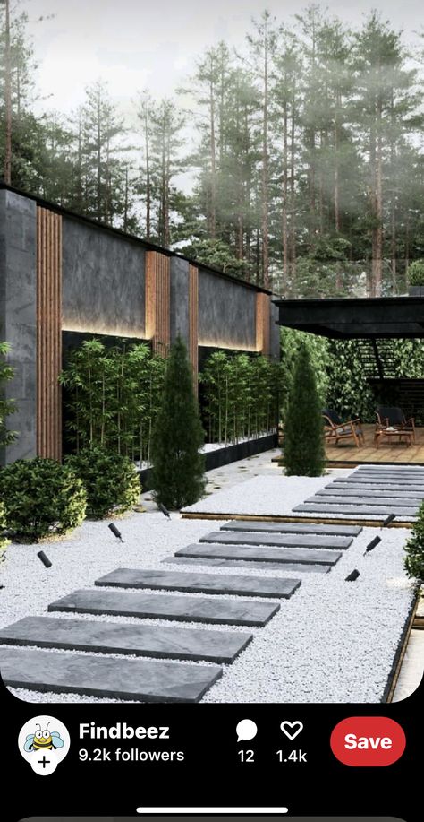 Boundry Wall Design Modern Exterior, Bungalow Landscaping, Private Garden Design, Land Scaping, Summer Nails 2023, Compound Wall Design, Terrace Garden Design, Modern Backyard Landscaping, Trending Nails