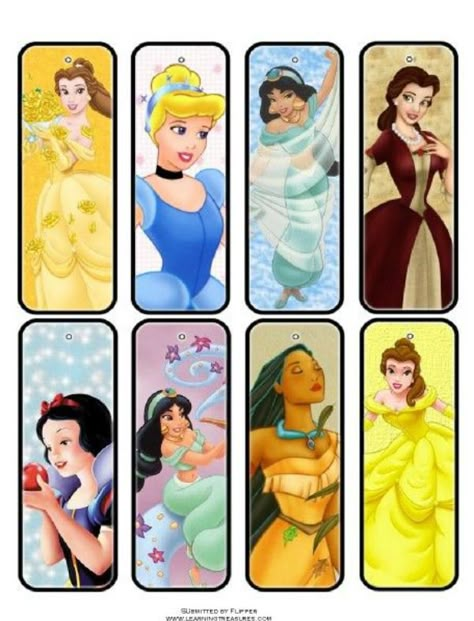 Disney princess bookmark printables and 20 FREE Disney Printables - Crafts, Coloring, Planning, Creativity and More on Frugal Coupon Living. Disney Princess Bookmarks, Princess Bookmarks, Disney Printables Free, Disney Bookmarks, Bookmark Crochet, Scrapbook Disney, Tema Disney, Disney Printables, Disney Cards