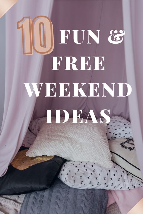 Americans spend more on the weekends than during the week. So if you are looking to save a bit of money, look to your weekends. -How much are you spending each weekend? -Could you try some new activities that cost a bit less? See link for 10 FUN WEEKEND IDEAS that don’t cost any money! . . . #savingmoney #weekend #blanketforts #personalfinance #money Activities That Don't Cost Money, Fun Weekend Activities, Fun Things To Do On The Weekend, Weekend Plans Ideas, Things To Do On The Weekend, Weekend Ideas, Blanket Fort, Weekend Activities, Weekend Plans