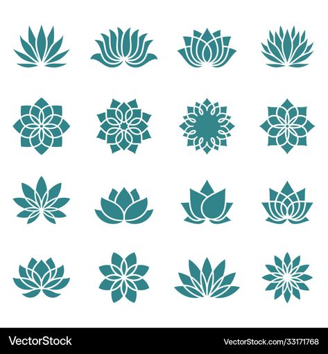 Lotus Vector Design, Abstract Lotus Flower, Business Moodboard, Spa Sign, Abstract Lotus, Buddha Flower, Lotus Vector, Dotting Art, Lotus Symbol