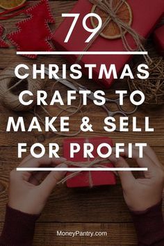 Easy Christmas Crafts To Make, Easy Diy Holiday Crafts, Diy Christmas Crafts To Sell, Christmas Crafts To Make And Sell, Diy Holiday Crafts, Easy Crafts To Sell, Christmas Bazaar, Sell Ideas, Christmas Crafts To Sell