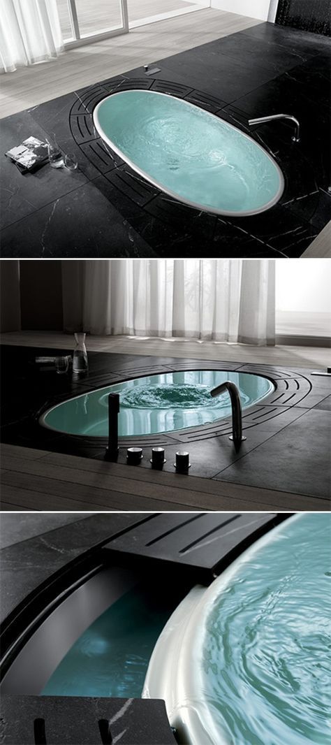 Bathtub Designs, Sunken Bathtub, Relaxing Bathroom, Baths Interior, Natural Bathroom, Bathtub Design, Steam Shower, Infrared Sauna, Steam Showers