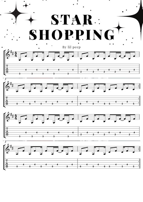 Star shopping guitar tabs Star Shopping Guitar Chords, Tab Sheet Music Guitar, Guitar Music Sheets For Beginners, Guitar Songs Tabs Sheet Music, Electric Guitar Music Sheets, Star Shopping Guitar, Guitar Notes Songs, Guitar Tabs Electric, Easy Guitar Tabs Songs