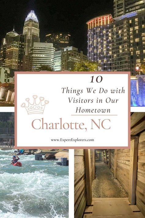 Visit our hometown of Charlotte, NC with us. The big city with the small-town feel. We share our favorite things to do with visitors. Best of Charlotte, NC Attractions. Via ExpertExplorers.com | #USA #NorthCarolina #NC #SoutheastUS #CitiesoftheSouth Visiting Charlotte Nc, Hidden Gems In Charlotte Nc, Historic Charlotte Nc, Charlotte Things To Do, Day Trips From Charlotte Nc, Hikes Near Charlotte Nc, Things To Do Charlotte Nc, Freedom Park Charlotte Nc, Moving To Charlotte Nc