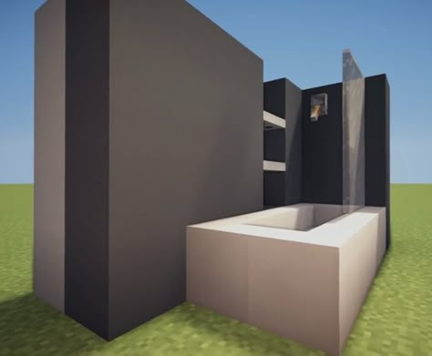 Bathtub Minecraft, Vanity Minecraft, Minecraft Bathtub, Minecraft Bathroom, Minecraft Diy Crafts, Minecraft Modern City, Interior Minecraft, Modern Minecraft Houses, New Modern House