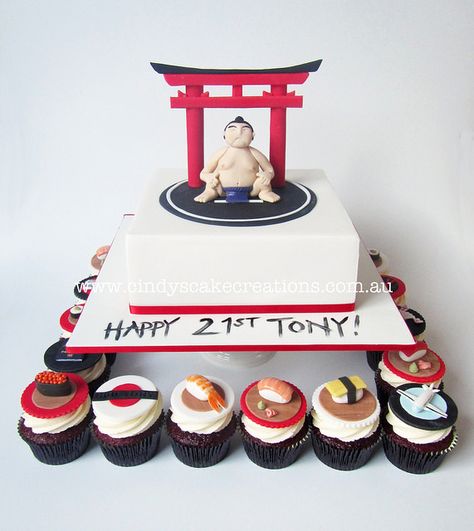 Japanese Theme Cake, Asian Birthday, Cindy Smith, Japanese Theme, Cakes To Make, Themed Cupcakes, Theme Cake, Themed Cakes, How To Make Cake