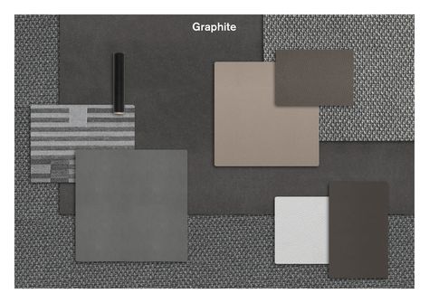 Graphite Color Palette, Dark Grey Color Palette, Living Room Office Combo, Grey Color Palette, Relaxing Atmosphere, Dark Grey Color, Lounge Furniture, Grey Color, Living Room Office