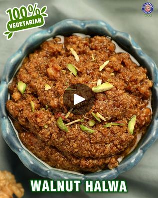 Walnut Halwa | Indian Dessert Recipe | Rajshri Food | Chef Ruchi Bharani | dessert, walnut, cooking, halva, recipe | Walnuts are essentially used in all rich desserts. Today Chef Chef Ruchi Bharani is here with a supremely delcious and rich Halwa recipe, 'Walnut Halwa'.... | By Rajshri Food | Walnuts is usually used in
recipes like baklavas, brownies, bulfies et cetera.
But today I am going to show you a very Indianised and a
rich version of it. Hi guys, this is Ruchi Bharani. Welcome
to RajshriFood and let's see the recipe for walnut halwa or
a croat halva. To make this recipe I have 200 grams of
walnuts here. I am going to pulse it and slowly grind it
into a coarse powder. Grind it into a coarse powder.
Make sure that you don't grind it too fine otherwise the oil
is going to start oozing Walnut Halwa Recipe, Halva Recipe, Halwa Recipe, Rich Desserts, Sweet Dishes Recipes, Indian Dessert, Indian Dessert Recipes, Cardamom Powder, Indian Desserts