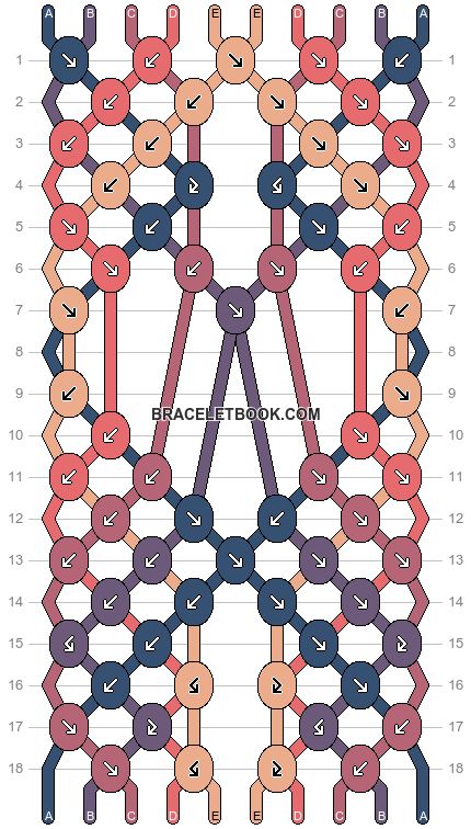 Pattern: 5 Color, 10 Strings Bracelet Patterns 10 Strings, Heart With Arrow, Friendship Bracelet Patterns, Bracelet Patterns, Thing 1, 10 Things, Pattern, Color