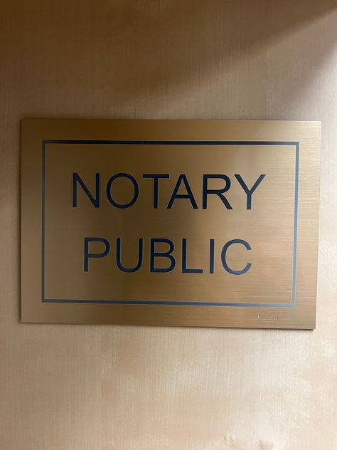 Notary Public Sign - 5x7 Notary Plate | Elegant Notary Public Symbol | Customizable Sign for Notary Offices & Professionals Notary Public Images, Public Notary, Notary Office, Visual Cue, Notary Public, Professional Image, Anaheim, Professions, Hanging Signs