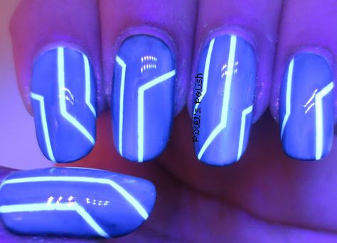 Tron+Legacy After Earth, Tron Legacy, Catty Noir, Estrogen Dominance, Cyberpunk Aesthetic, Nail Photos, Popular Nails, Cyberpunk 2077, Tron