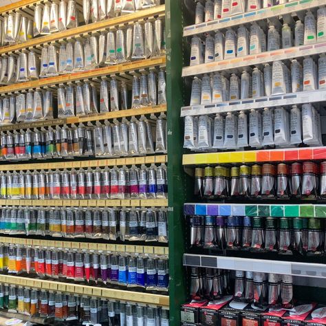 Painting Supplies Aesthetic, Art Supplies Aesthetic, Aesthetic Supplies, Supplies Aesthetic, Wall Images, Art Painting Tools, Craft Room Design, Notes Art, Art Supply Stores