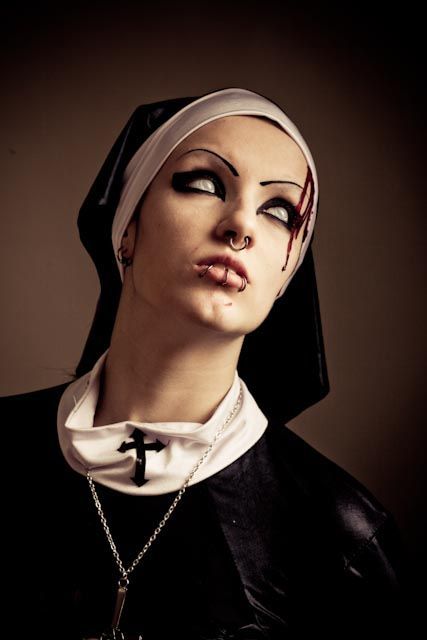 Satanic Nuns - Yahoo Image Search results Gothic Nun, Marilyn Monroe Artwork, Ladies Of Metal, Model Tattoo, Cd Cover Design, Barbie Wedding Dress, Gothic Tattoo, Real Tattoo, Beautiful Dark Art