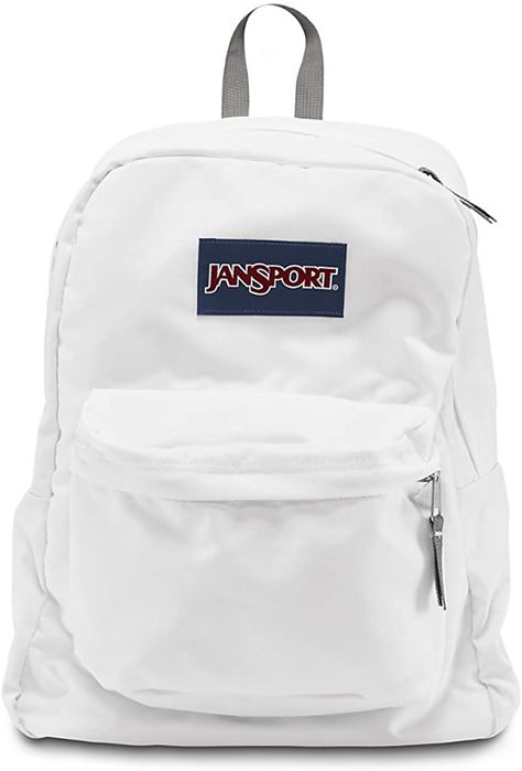 White Jansport Backpack, School Backpack Jansport, Black Jansport Backpacks, Middle School Backpack, Diy Backpack Pattern, Cute Backpacks For School, Mochila Jansport, Jansport Superbreak Backpack, Stylish School Bags