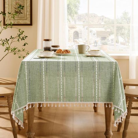 $36.99 Sofa Blanket Cover, Table Rose, Green Tablecloth, Checkered Tablecloth, Towel Decor, French Stripes, Fabric Table, Striped Table, Tablecloth Sizes