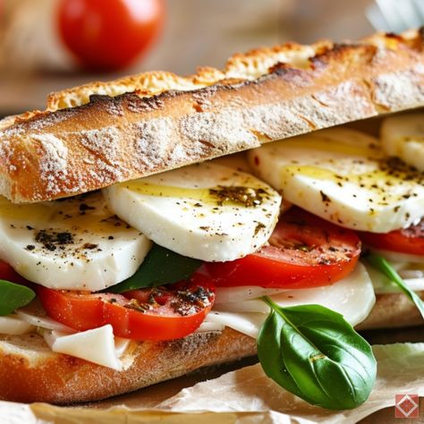 These caprese sandwiches are perfect for a light summer meal. Fresh tomatoes, basil, and mozzarella come together in a delicious, easy-to-make sandwich. Caprese Salad Sandwich, Caprese Sandwiches, Spinach Sandwich, Healthy Summer Dinner, Mozzarella Caprese, Crispy Chicken Salads, Summer Dinner Recipes, Healthy Summer Dinner Recipes, Light Summer Meals