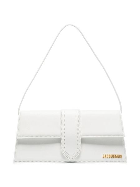 Le Bambino Long leather shoulder bag from JACQUEMUS featuring white, leather, gold-tone logo lettering,…. Color:white. Material:Leather #adv womens #bags #shoulder #handbags # Small White Handbag, Jacquemus Le Bambino Long, Small Bags Fashion, Long Shoulder Bag, Jacquemus Bags, Stile Blair Waldorf, White Shoulder Bags, Jacquemus Bag, Clear Makeup Bags