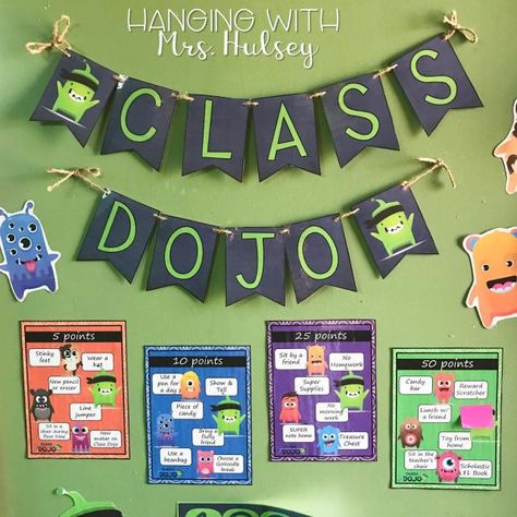 Class Dojo Display, Dojo Rewards, Dojo Points, Classroom Economy, School Giveaways, Class Dojo, Classroom Behavior Management, Teaching Career, Kindergarten Class