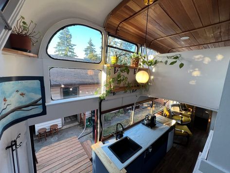 Tiny House Rentals, Converted Bus, Tiny House Talk, Temporary Housing, Airbnb House, Arizona Road Trip, Bus House, Decker Bus, Van Life Diy