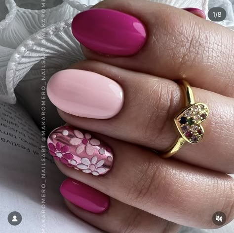 Pink Chrome Nails, Buff Nails, Hello Nails, Nail Designs Valentines, Glitter Gel Nails, Work Nails, Pretty Nail Art Designs, Summer Acrylic Nails, Pink Nail