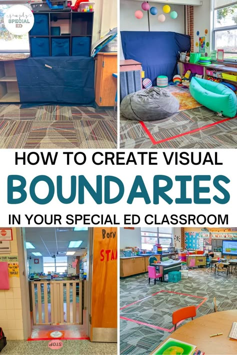 Classroom Zones Ideas, Classroom Work Stations, Special Need Classroom Ideas, Low Incidence Classroom Setup, Classroom For Special Needs Ideas, Sped Ed Classroom, Special Ed Prek Classroom, Sped Room Decorations, Sensory Activities For Special Needs Classroom