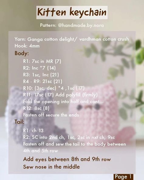 Free pattern @handmade.by.nora you can find more free and exclusive patterns in the bio link enjoy!!. . . . #crochetamigurimi #crochetamigurumis #crochetamigurumis🧶 #crochetamigurumidolls #crochetamigurumibears #crochetamigurumi #crochetpatternsandtutorials #crochetpatternsforbeginners #crochetpatternsforsale #crochetpatternsuccess #crochetpatternshawl #crochetpatternsfree #crochetpatternstore #crochetpatternshop #crochetpatterns #crochetaddict #freepatternsamigurumi #freepatternamigurumi #... Crochet Learning, Beginning Crochet, Crochet Tutorial Pattern, Crochet Cat Pattern, Quick Crochet Patterns, Crochet Hair Accessories, Easy Crochet Projects, Crochet Animals Free Patterns, Crochet Shop