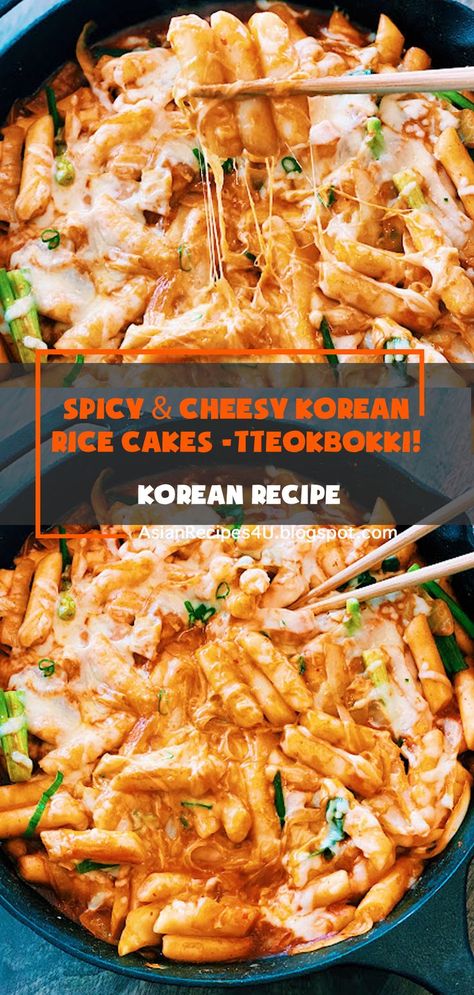 #Korean #Recipes Easy Tteokbokki Recipe, Easy Tteokbokki, Tteokbokki Recipe Easy, Korean Rice Cakes, Tteokbokki Recipe, Famous Street Food, Korean Pancake, Recipes Spicy, 15 Minute Dinners