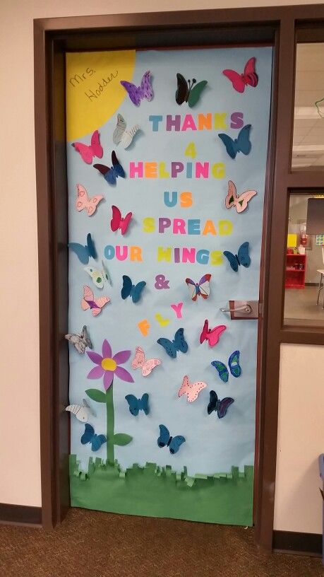 Teacher appreciation week door decorating Teacher Appreciation Week Door Ideas, Butterfly Door Decorations Classroom, Teacher Spring Door Ideas, Butterfly Classroom Door, Butterfly Door Decorations, Door Decorations Teacher Appreciation, Butterfly Door Decs, Teacher Appreciation Door Ideas, Flower Teacher Appreciation Door