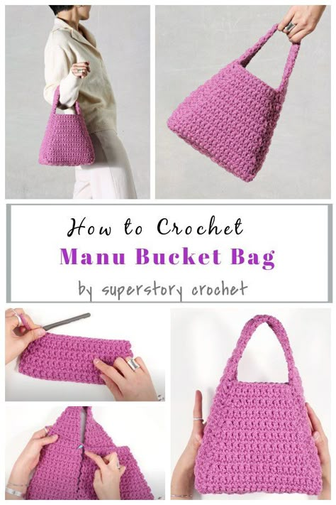 Small Handbag Crochet Pattern, Bucket Bag Crochet Pattern Free, Crochet Bucket Bag Pattern Free, Small Crochet Bag Pattern, Crochet Mini Bag Free Pattern, Small Crochet Bags Free Patterns, Crochet Bucket Bag Pattern, Crochet Handbags Free Patterns, Small Crochet Purse