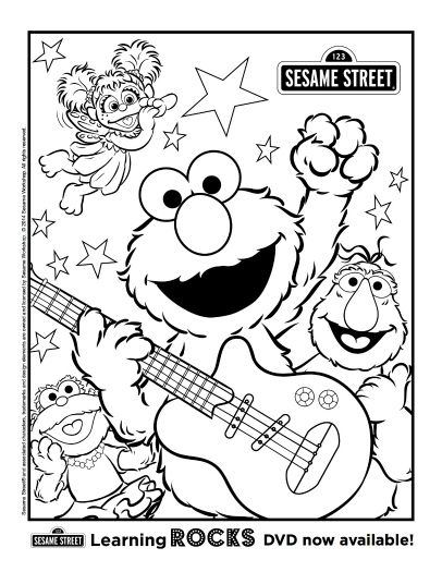 Free Printable Sesame Street Coloring Page Elmo Coloring Pages, Sesame Street Coloring Pages, Happy Birthday Coloring Pages, Birthday Coloring Pages, Sesame Street Birthday Party, Sesame Street Party, Sesame Street Characters, Sesame Street Birthday, Halloween Coloring Pages