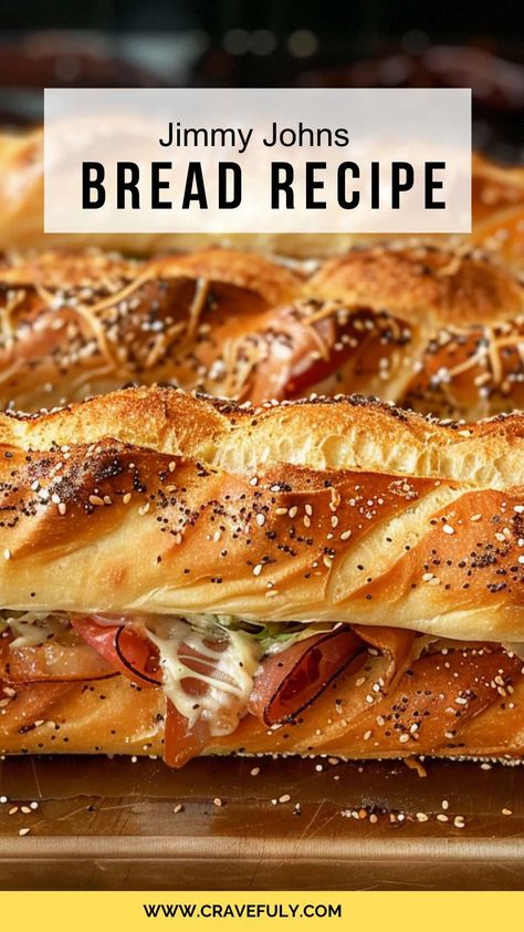 Jimmy Johns Bread Recipe – Cravefuly Jimmy Johns Bread, Jimmy Johns, Sandwich Shops, Delicious Sandwiches, Wheat Bread, Instant Yeast, Gluten Free Flour, Bread Flour, Whole Wheat Flour