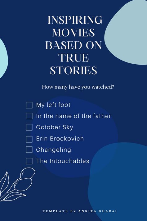 Inspirational movies, Movies based on true stories, best movies Movies Based On True Stories, The Intouchables, Erin Brockovich, October Sky, Feeling Low, Inspirational Movies, Best Movies, Film Aesthetic, True Story