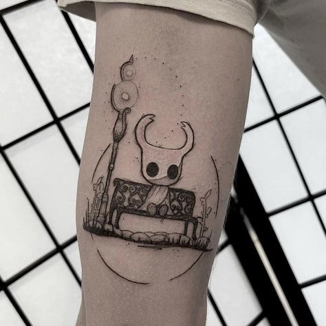 @videogametatts shared a photo on Instagram: “Beautiful Hollow Knight tattoo by @danaexlynn Thanks Danae!” • Mar 20, 2021 at 3:21pm UTC Christian Best Friends, Knight Tattoo Ideas, Hk Tattoo, Above Elbow Tattoo, Hallow Knight, Game Tattoo, Gamer Tattoos, Simple Tattoos For Guys, Knight Tattoo