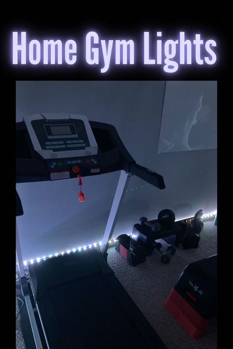 Make your home gym set up that more fun with these led strip lights that sync with music! #homegym. #homeworkout #fitness #gymlife Home Gym Led Lighting, Gym Led Lighting, Gym Lights, Home Made Gym, Home Gym Set, Gym Lighting, Home Gym Setup, Gym Setup, Strength Conditioning