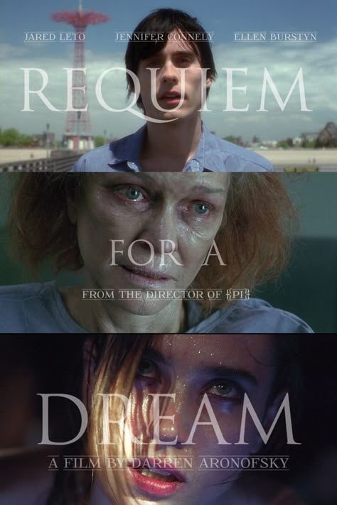 Requiem Of A Dream, Marlon Wayans, Requiem For A Dream, Darren Aronofsky, Film Poster Design, I Love Cinema, Cinema Posters, Jennifer Connelly, Dirty Dancing